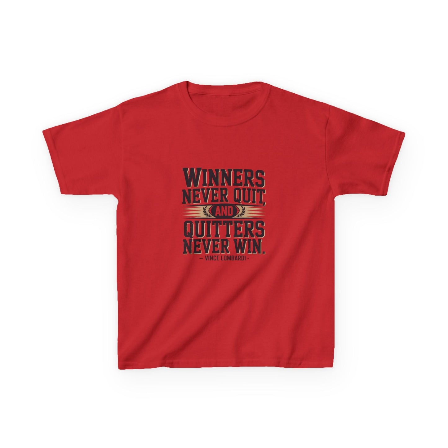 Winners Never Quit Kids Tee - Peak Inspiration