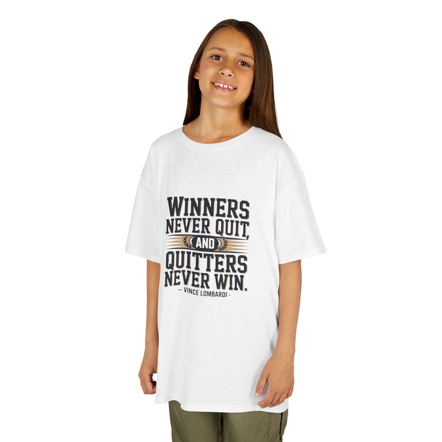 Winners Never Quit Kids Tee - Peak Inspiration