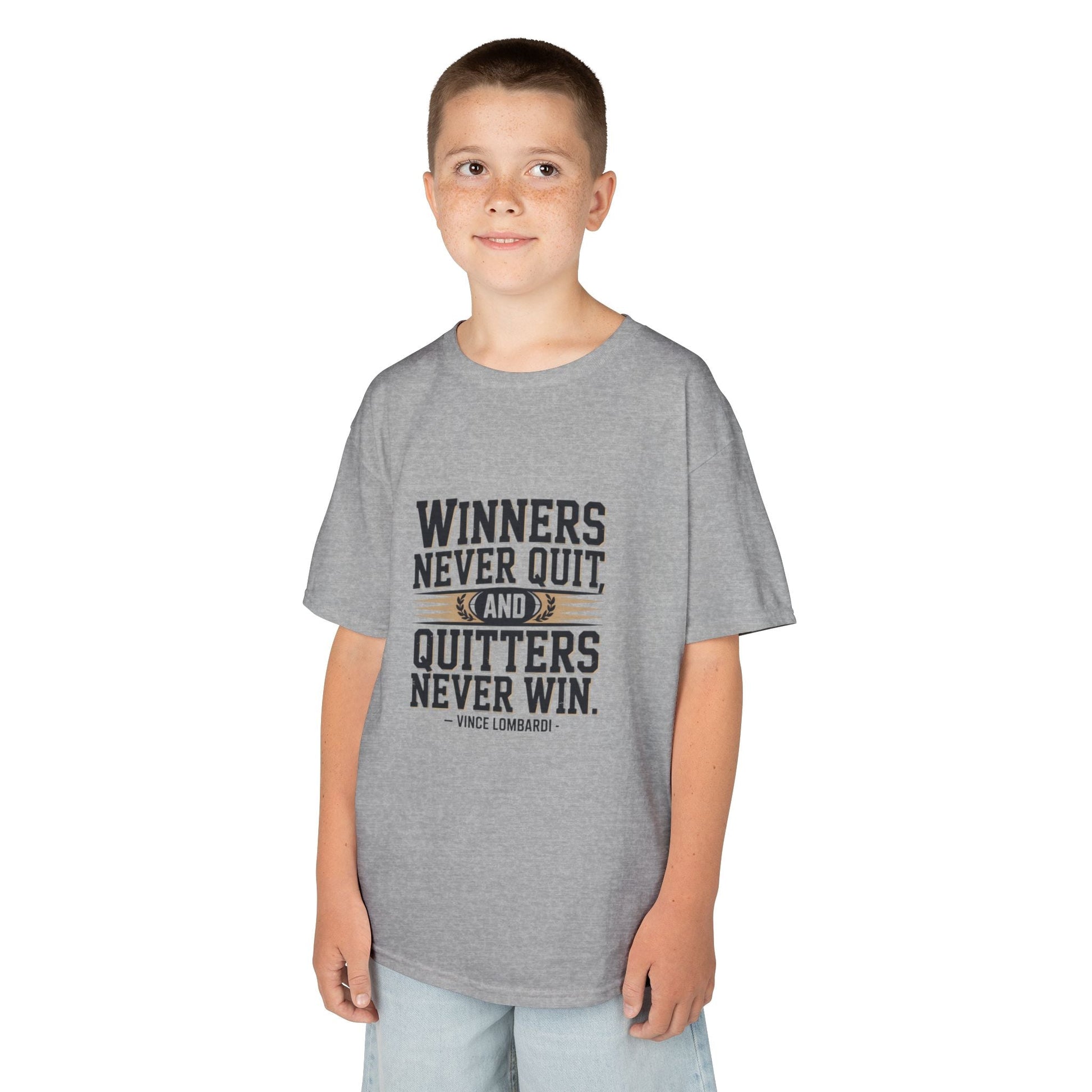 Winners Never Quit Kids Tee - Peak Inspiration
