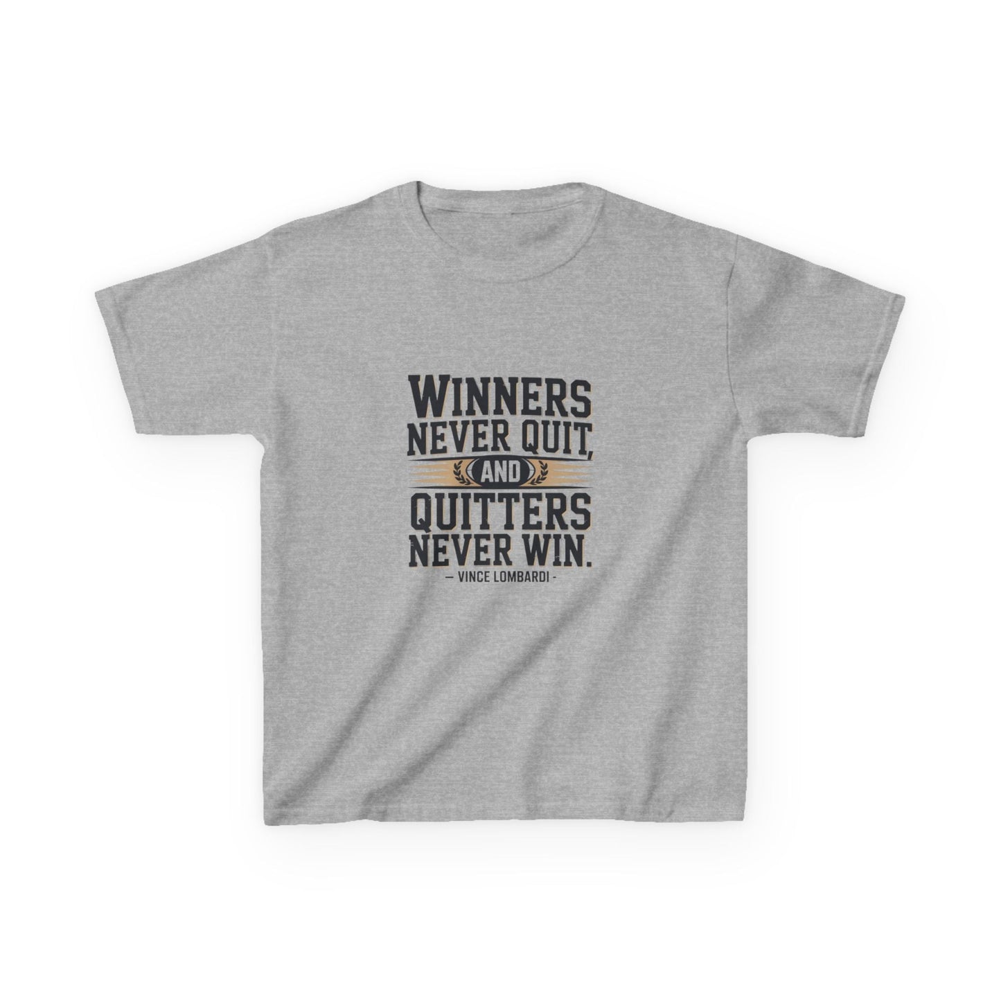 Winners Never Quit Kids Tee - Peak Inspiration