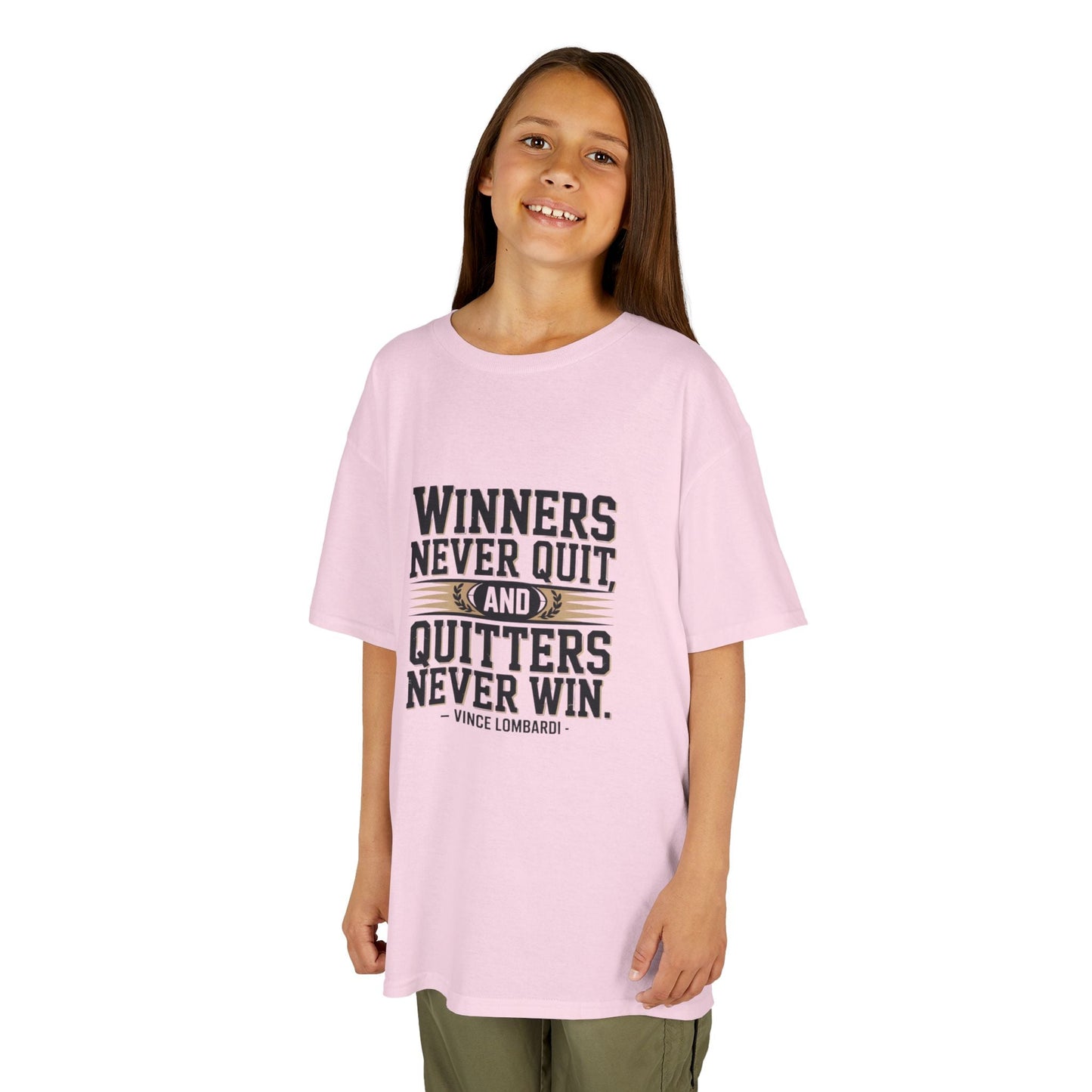 Winners Never Quit Kids Tee - Peak Inspiration