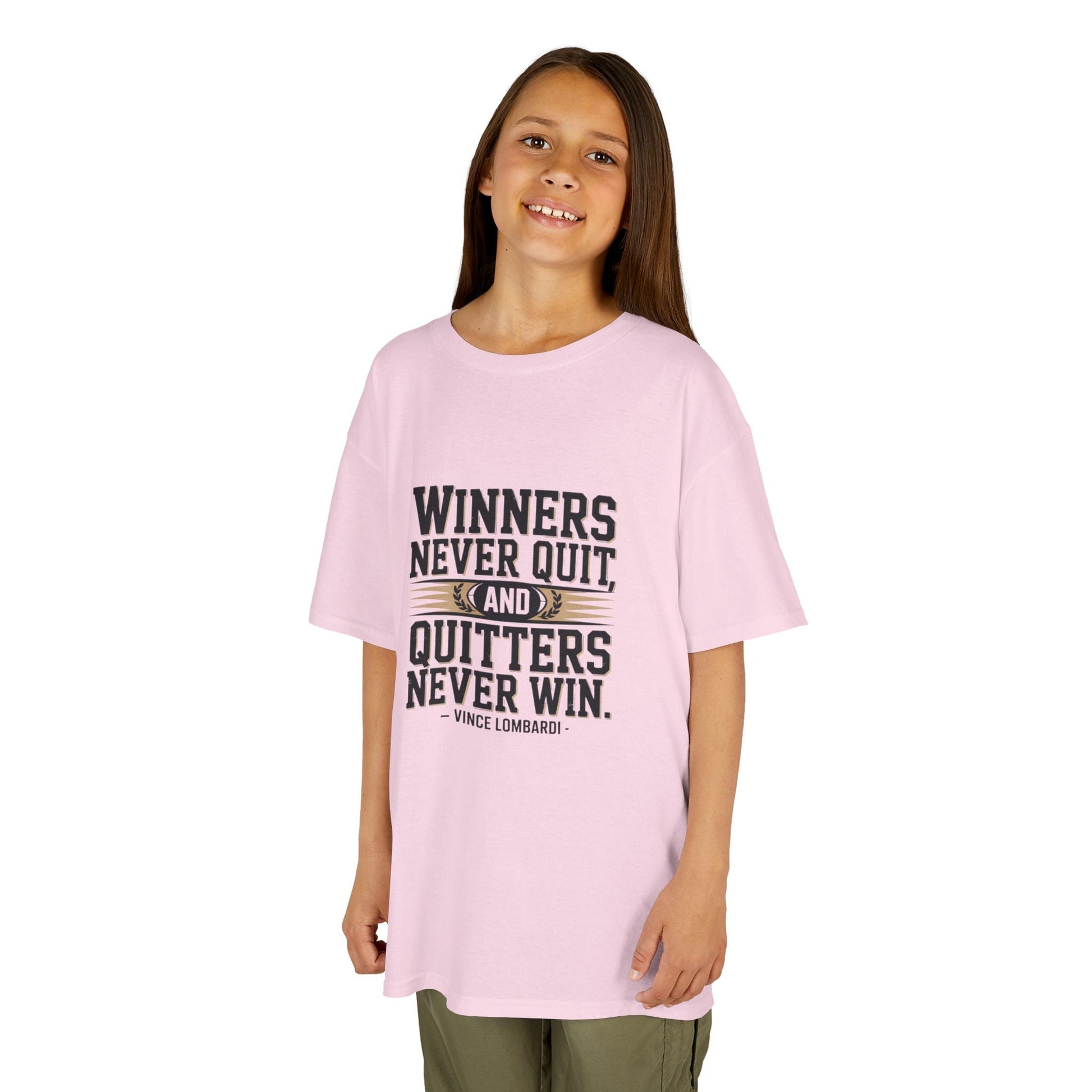 Winners Never Quit Kids Tee - Peak Inspiration