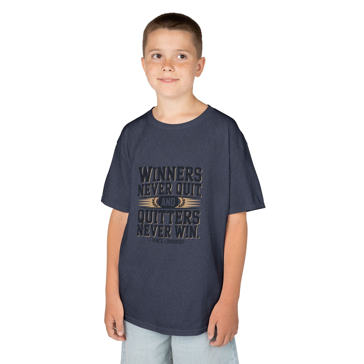 Winners Never Quit Kids Tee - Peak Inspiration