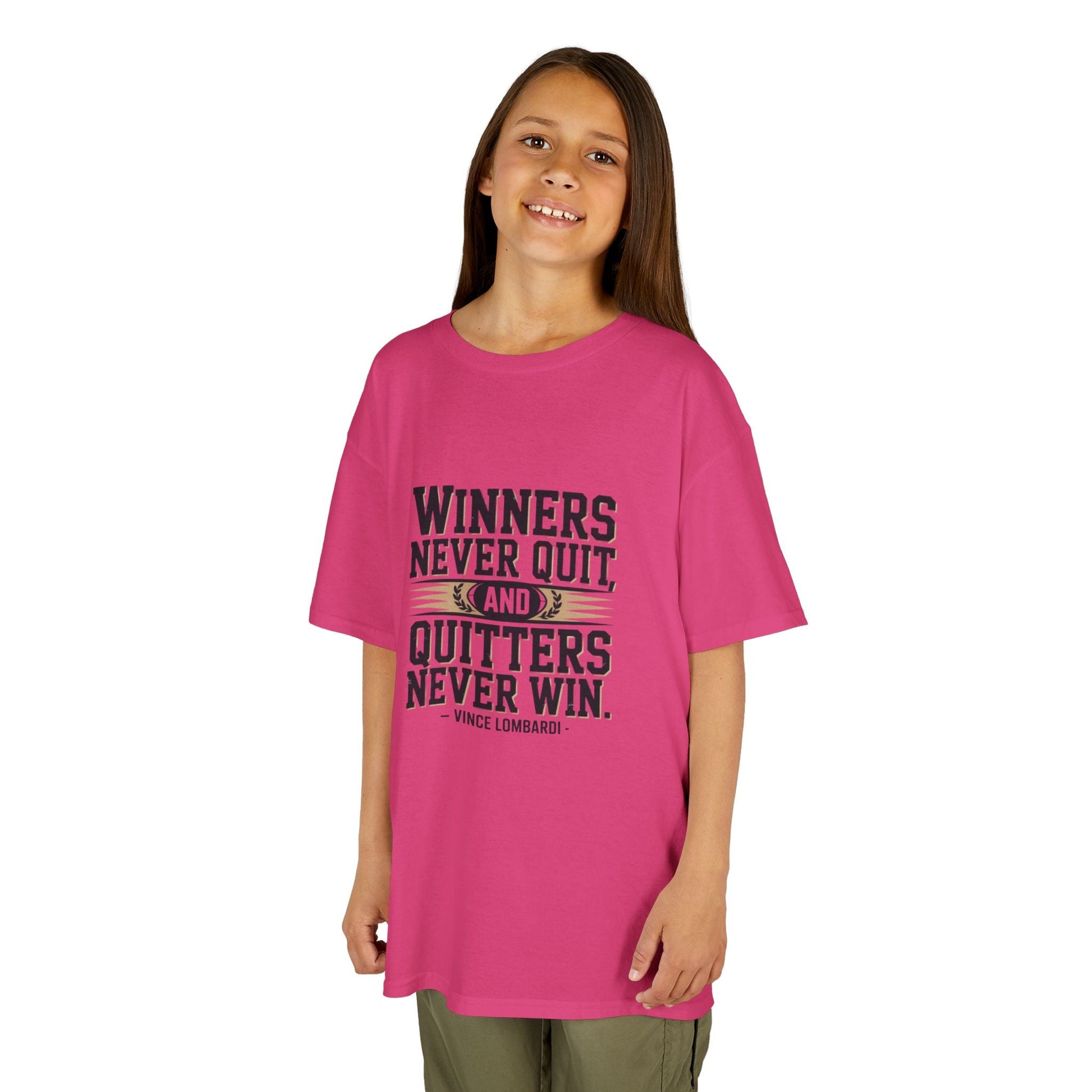 Winners Never Quit Kids Tee - Peak Inspiration